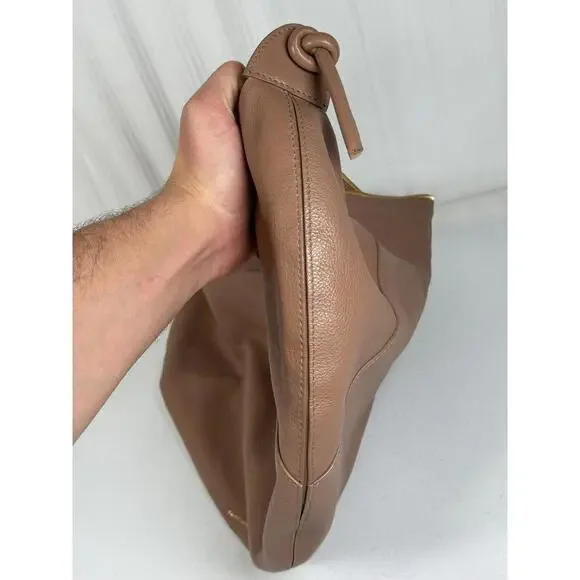 Mansur Gavriel Fortuna Brown Leather Bag with Discoloration & Stain - Picture 10 of 13